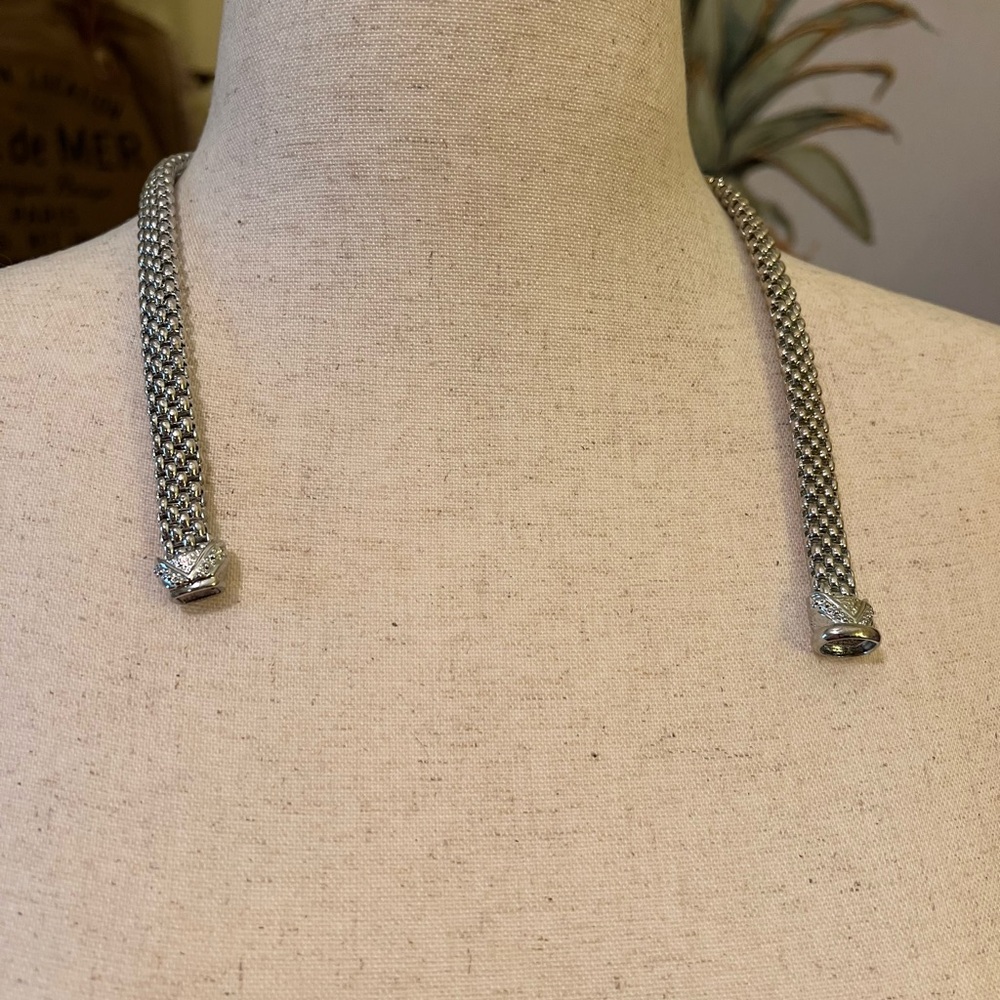 Silver Mesh Necklace and Bracelet Set NWOT - Picture 5 of 7
